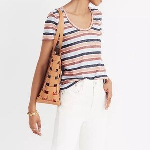 MADEWELL Alto Scoop Tee in Colborne Stripe